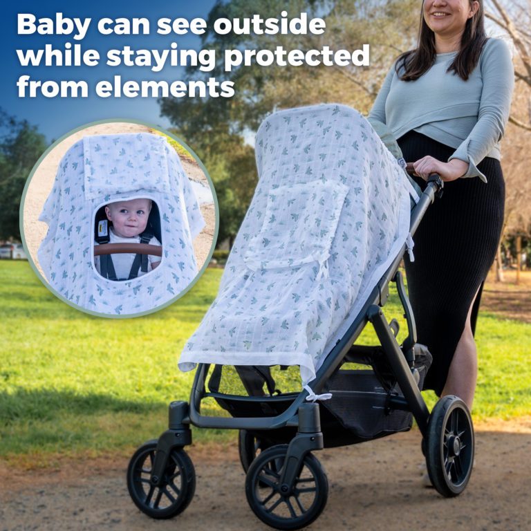 stroller cover baby car seat muslin organic neutral boy girl