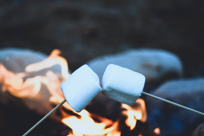camping marshmallow nurturing nook notes